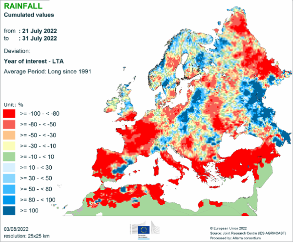 RAINFALL 21/07/2022 - 31/07/2022 